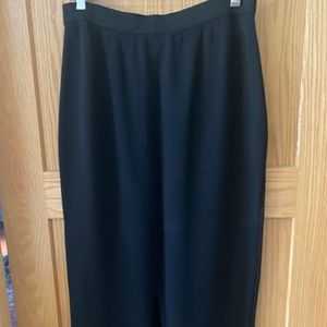 St John Basics, Long skirt with elastic waist. 13” kick pleat. Great condition!
